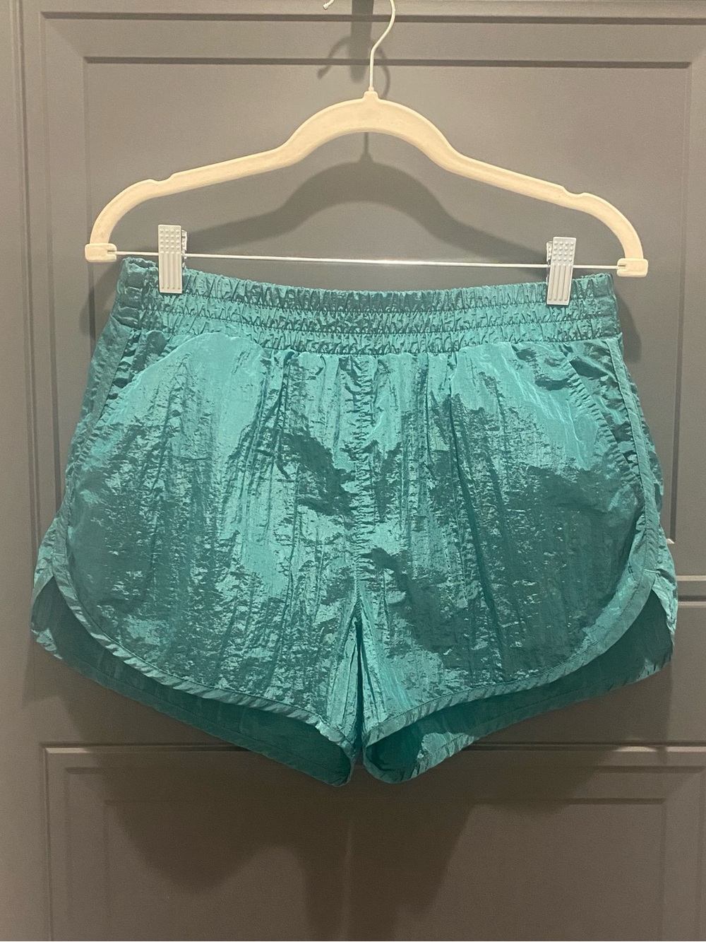 GAP Teal Aqua Nylon Athletic Shorts Size Medium